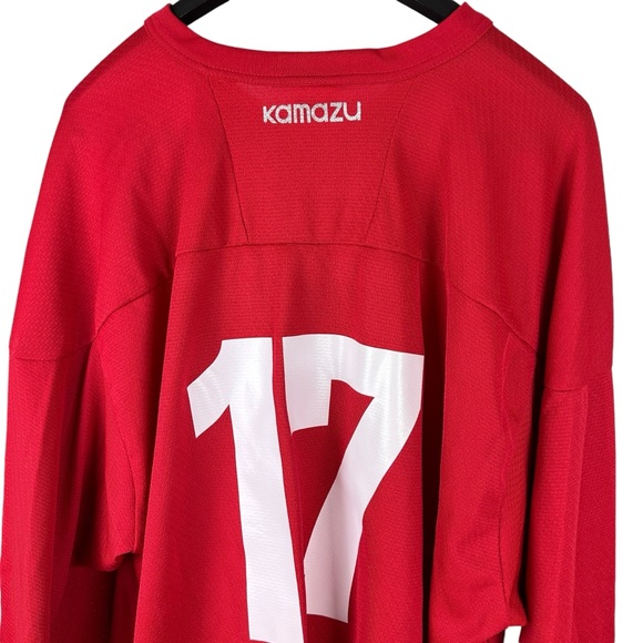 Mens Y2K Kamazu Peters Hockey Streetwear Red Jersey XL - Picture 8 of 8